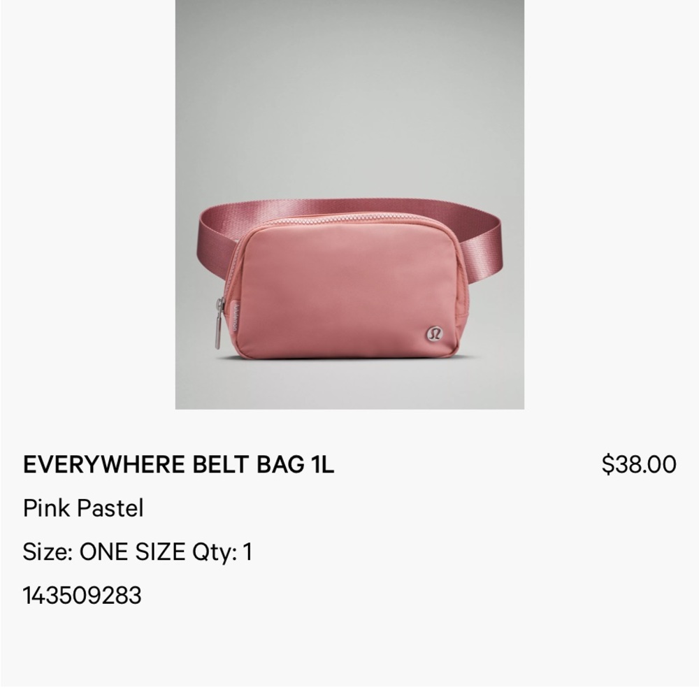 💝Brand new never used Lululemon Everywhere Belt Bag💖